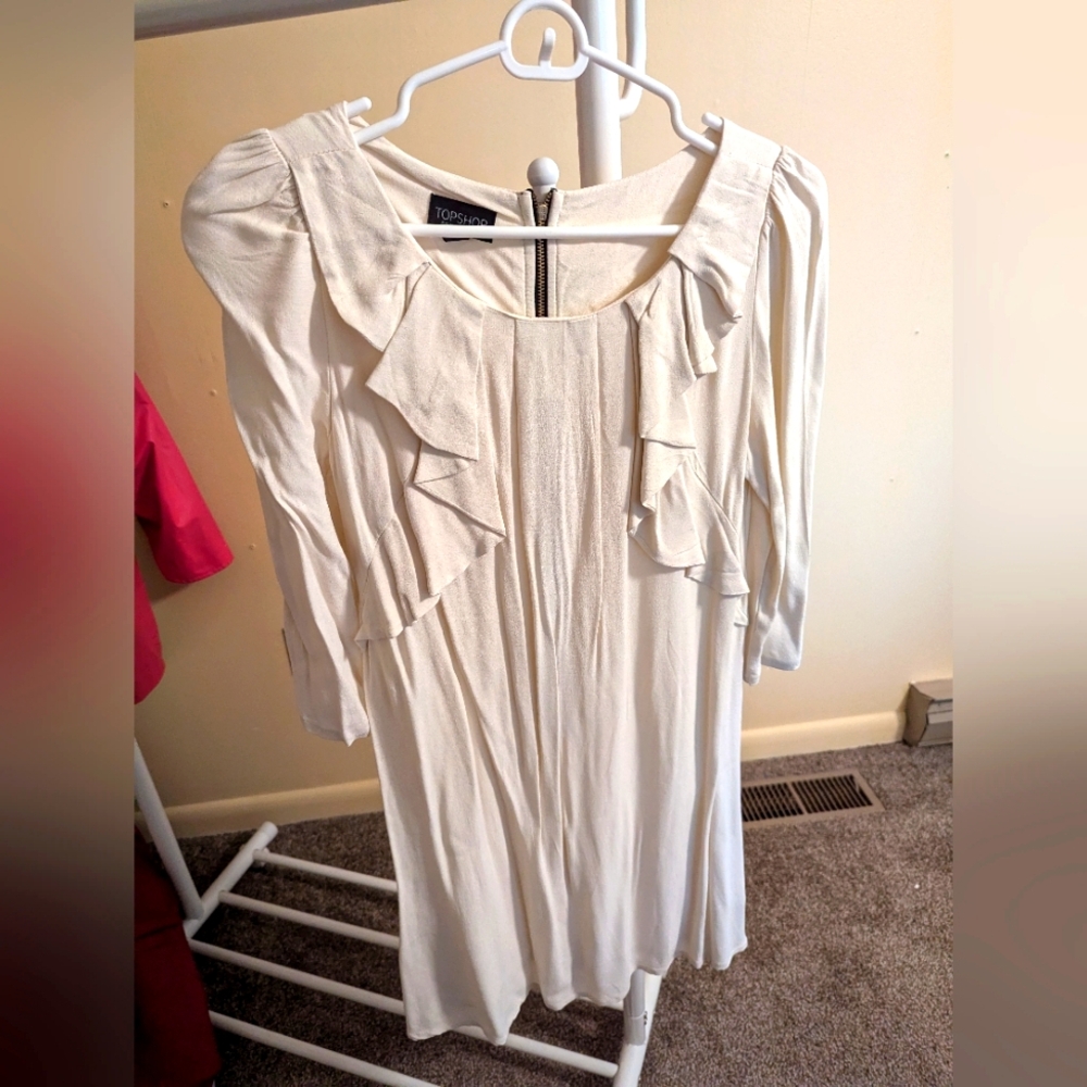 Topshop Cream Dress - Size 4